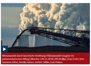 Klimawandel durch kosmische Strahlung? Klimawandel-Leugner im parlamentarischen Alltag