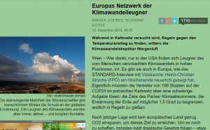 Europas Netzwerk der Klimawandelleugner