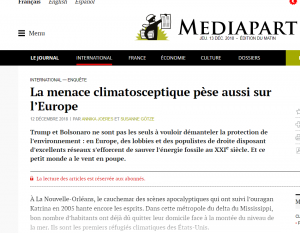 La menace climatosceptique pèse aussi sur l’Europe